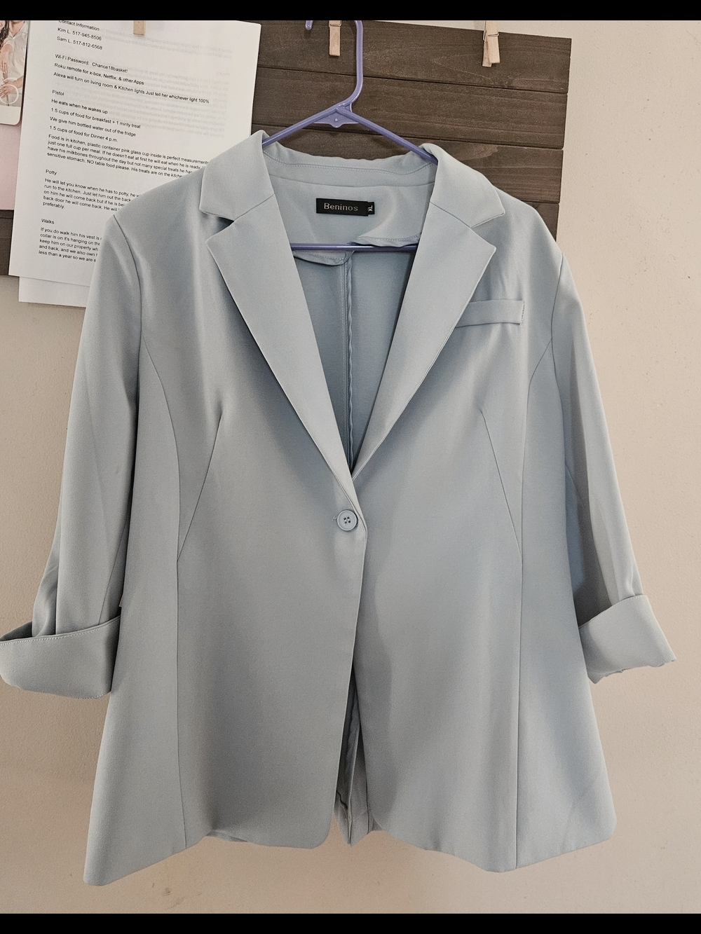 Light Blue Women's Tailored Blazer